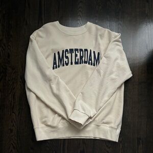 Brandy Melville Cream Amsterdam Crewneck Sweater